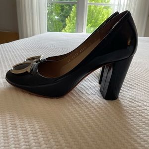 Salvatore Ferragamo black patent heels